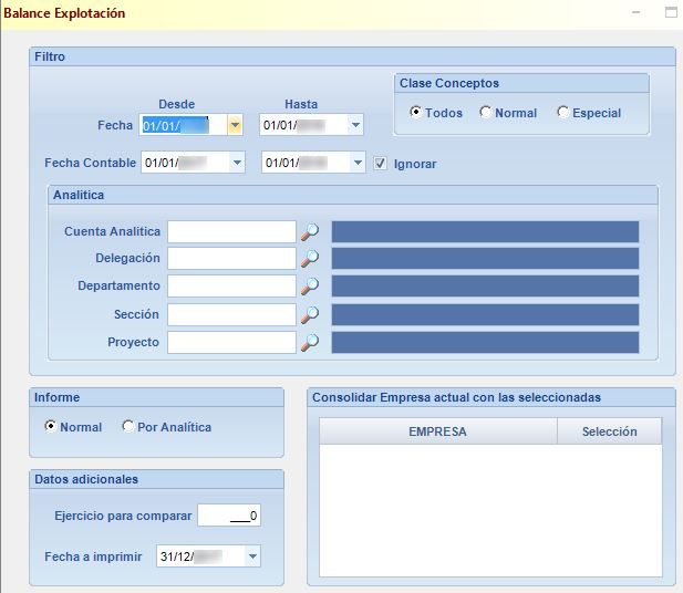 ERPgest · Balance de Explotación